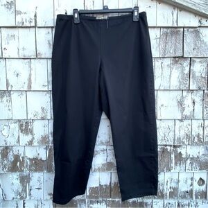 Eileen Fisher Organic Cotton/Spandex Slim Ankle Black Pants